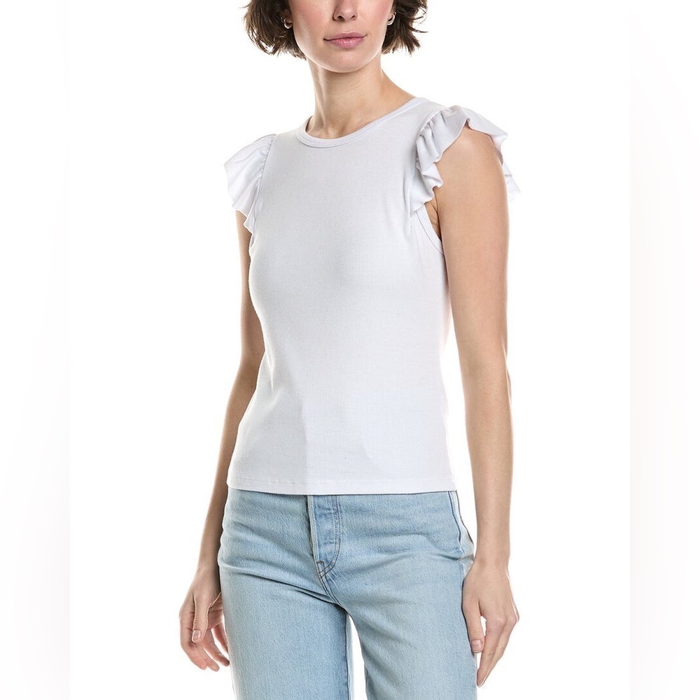 NWOT MICHAEL STARS RINA FLUTTER SLEEVE TOP